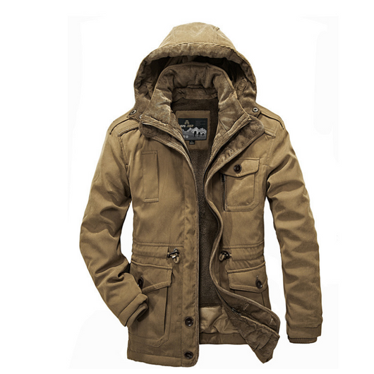Chaqueta de Invierno para Hombre en Lana Gruesa - Reversible con Capucha Desmontable - Image 8