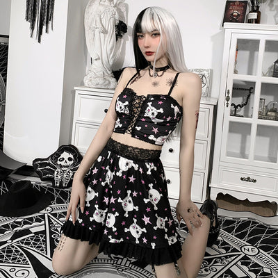 Bolso Bandolera Gótico Corazón y Calavera - Diseño Femenino Negro - Image 9