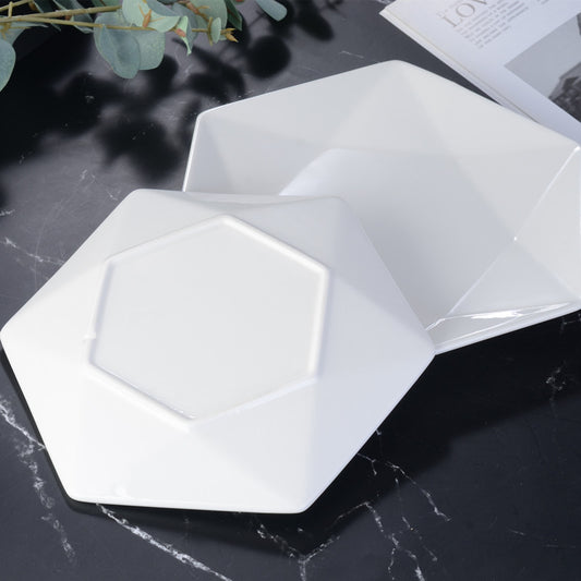 Platos Blancos Comerciales de Cerámica para el Hogar