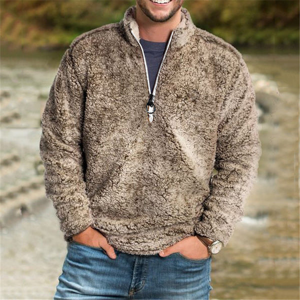 Abrigo Casual Hombre Grueso Oversize Liso Cálido