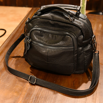 Bolso de Cuero Retro de Gran Capacidad para Mujer - Bandolera Casual - Image 3