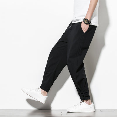 Pantalones Deportivos Hombre Algodón Lino Estilo Asiático - Image 13