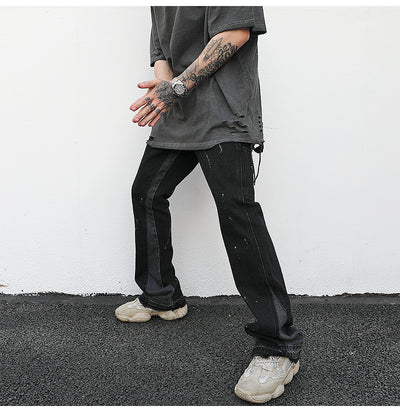 Pantalón Denim Reconstruido con Efecto Salpicado - Image 2