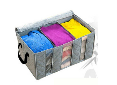 Caja de Almacenamiento Organizadora de Ropa Carbón de Bambú 65L - Image 5