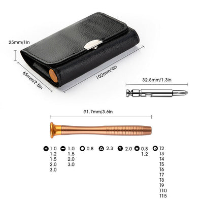 Estuche de Cuero con Set de Puntas de Destornillador Multifuncional - Image 3