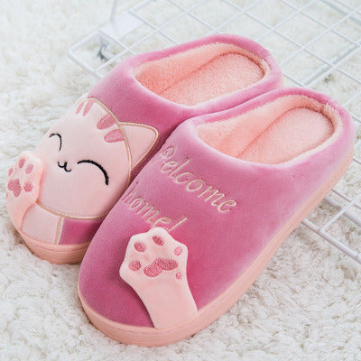 Pantuflas Invierno Gato Dibujos Animados - Cálidas, Antideslizantes y Suaves