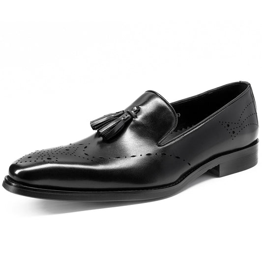 Zapatos Ejecutivos de Cuero Gamuza con Fleco - Estilo Británico para Hombre - Image 2