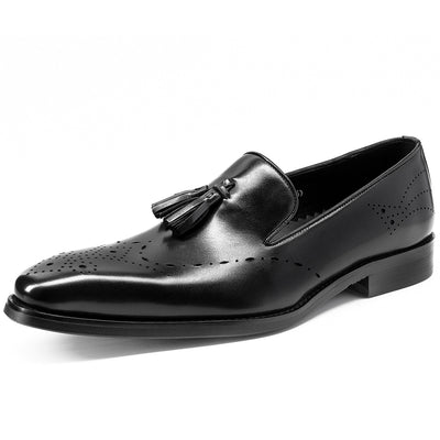 Zapatos Ejecutivos de Cuero Gamuza con Fleco - Estilo Británico para Hombre - Image 2