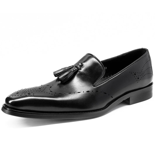 Zapatos Ejecutivos de Cuero Gamuza con Fleco - Estilo Británico para Hombre - Image 2