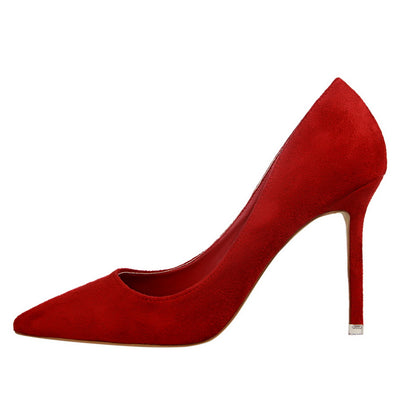 Tacones Stiletto Puntiagudos en Gamuza para Fiestas - Image 9