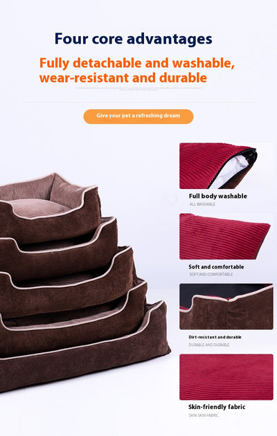 Cama de Terciopelo para Mascotas - Casa Cómoda para Perros y Gatos - Image 13