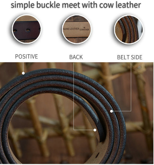 Cinturón de Cuero para Hombre con Hebilla de Pasador - Image 6