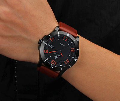 Reloj de Cuarzo Impermeable con Calendario y Caja Negra Mate - Image 3