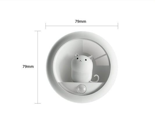Lámpara Nocturna LED con Sensor de Movimiento - Diseño Gato Adorable - Image 2