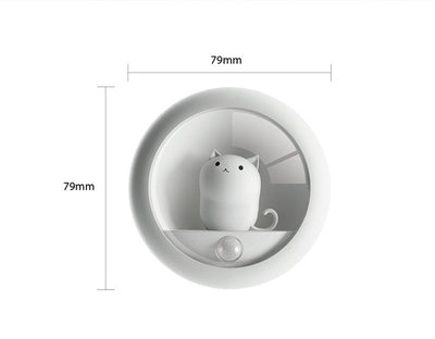 Lámpara Nocturna LED con Sensor de Movimiento - Diseño Gato Adorable - Image 2
