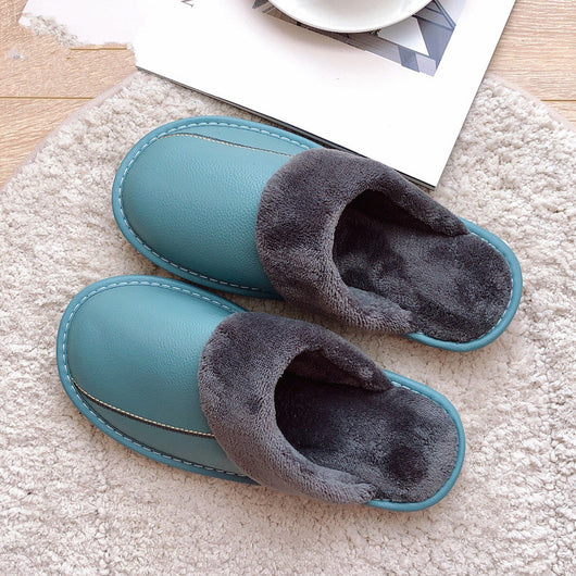 Pantuflas de Cuero Genuino con Suela Gruesa Acolchada - Cálidas e Impermeables - Image 9