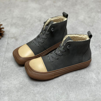 Botas de Cuero Artesanales para Mujer con Punta Cuadrada - Image 6
