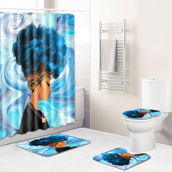 Cortina de Baño Africana Diseño Creativo para Mujeres
