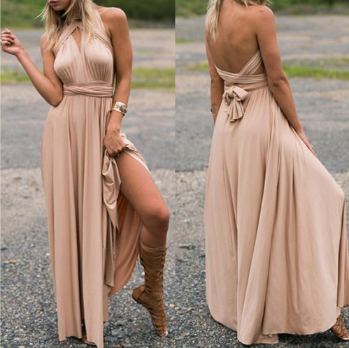 Vestido Largo Backless Multiusos para Fiestas y Bodas - Image 7