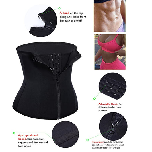 Faja Corset Neopreno con Cierre de Cremallera Triple - Modelador Corporal Postparto Fitness - Image 4