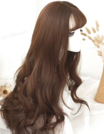 Peluca Coreana con Ondas Voluminosas y Flequillo Airoso - Cabello Sintético Realista - Image 6