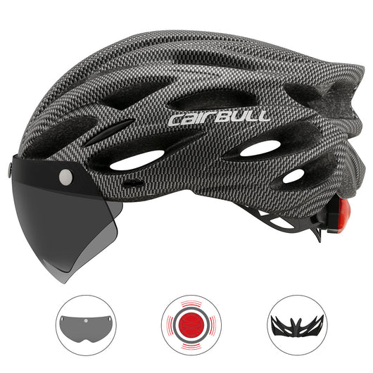 Casco de Ciclismo de Montaña con Visera, Lente Integrada y Luz Trasera - Image 5