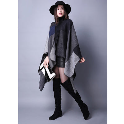 Chal Cuadrillé para Otoño e Invierno - Estilo Étnico Grueso con Acabado Cashmere - Image 3