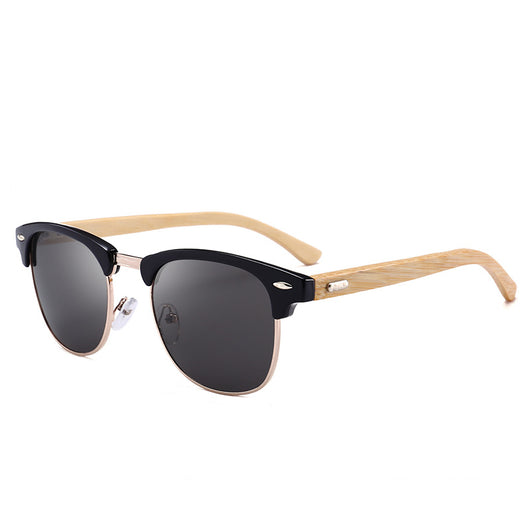 Gafas de Sol Clásicas para Hombre con Patillas de Bambú - Image 3