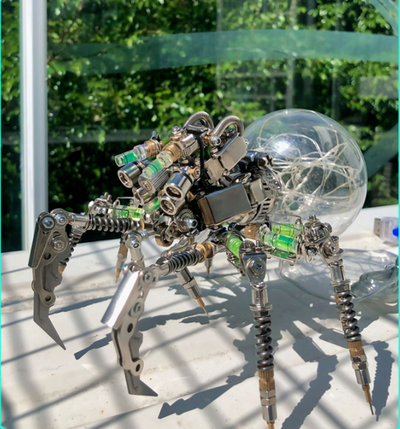 Ornamento Araña Cyberpunk de Metal Artesanal - Decoración Futurista - Image 11