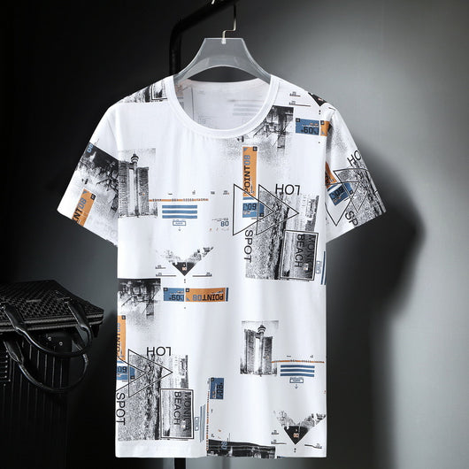 Playera Fresca Ice Silk Cuello Redondo Manga Corta Holgada - Image 5