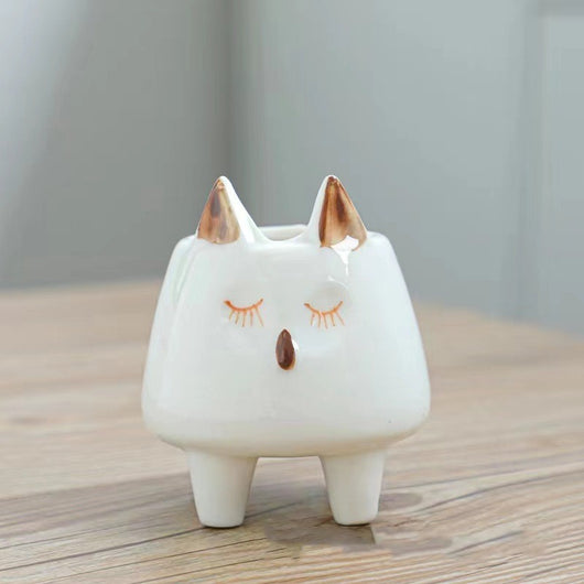 Maceta Decorativa Pintada a Mano con Diseños de Animales para Plantas - Image 9