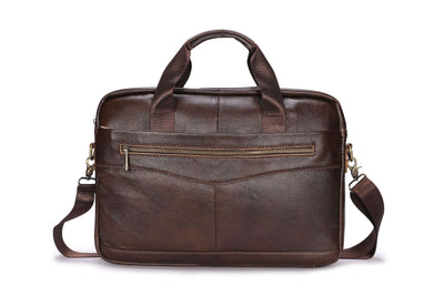 Bolso de Cuero Vacuno Vintage Primera Capa para Hombre - Image 11