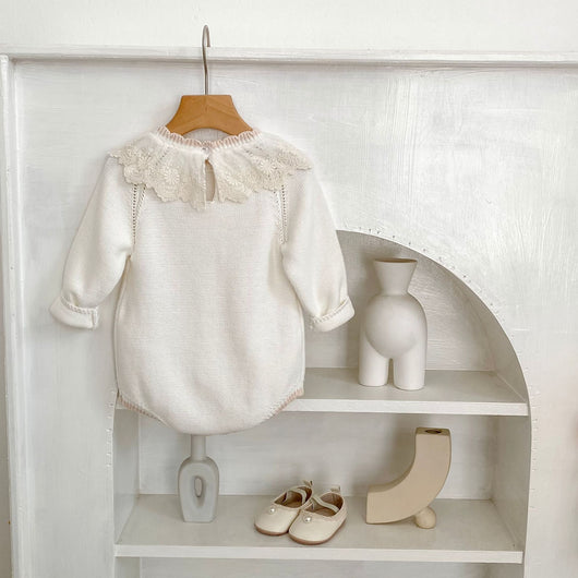 Suéter Infantil Otoño con Cuello de Encaje y Manga Larga - Image 11