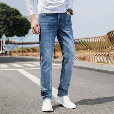 Pantalones Vaqueros Rectos Elásticos Suave y Cómodos - Image 17