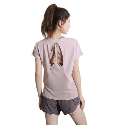 Playera Deportiva de Manga Corta Primavera Verano para Yoga y Fitness - Image 5