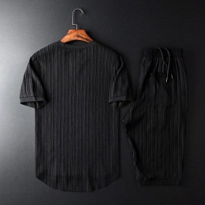 Conjunto de Dos Piezas a Rayas - Estilo Casual Moderno - Image 3