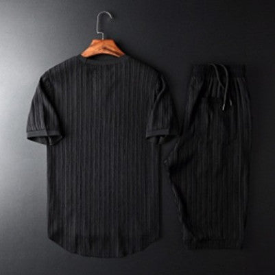 Conjunto de Dos Piezas a Rayas - Estilo Casual Moderno - Image 3