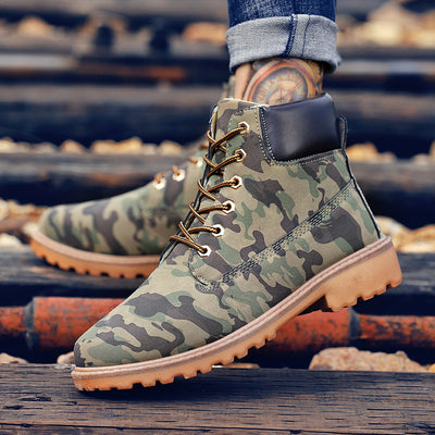 Botas Casuales Impermeables con Caña Alta y Cordones - Image 9