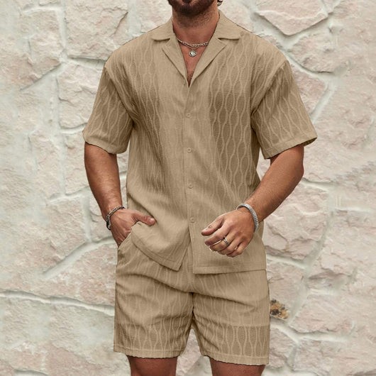 men's two-piece tracksuit, tracksuit, black, casual, resort wear, beach style - Image 5