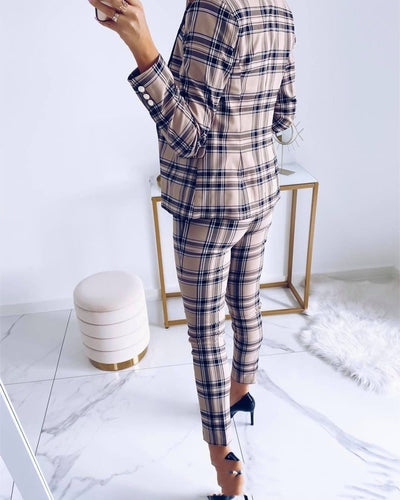 Traje Ejecutivo Cuadros para Mujer - Image 10