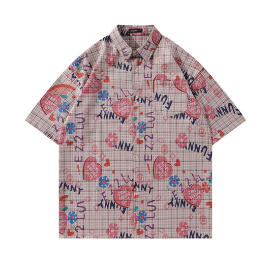 Camisa Casual de Cuadros Love Letter para Hombre