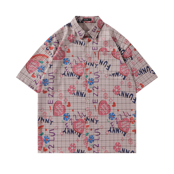 Camisa Casual de Cuadros Love Letter para Hombre
