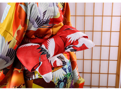 Kimono Formal Nubes Auspiciosas y Grúas - Diseño Tradicional Jinxiutu - Image 15