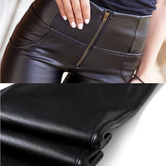 Pantalones Negros Ajustados de Terciopelo con Cintura Alta y Efecto Levantacaderas - Image 2