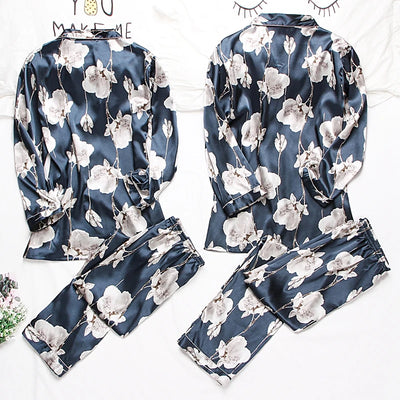 Pijamas de Seda para Parejas - Manga Larga Fresca y Cómoda - Image 60