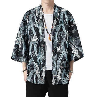 Cardigan Kimono Japonés con Mangas Cortas