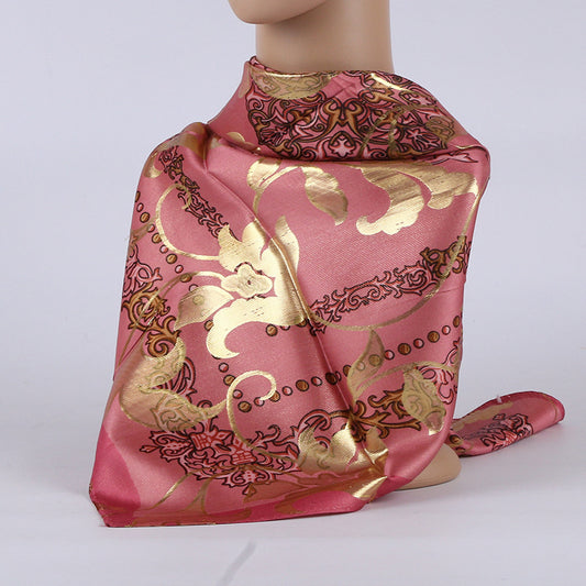 Pañuelo de Seda Estampado Jacquard para Mujer - Cobertura Elegante