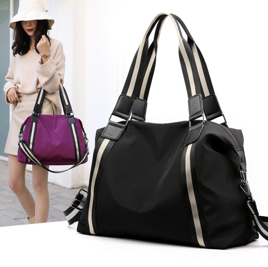 Bolsa de Viaje Plegable para Mujer - Diseño a Rayas Coreano - Image 21