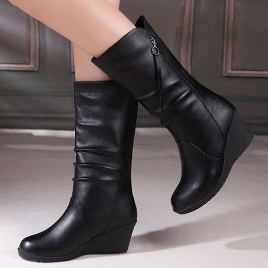 Botas Británicas de Suela Gruesa Estilo Clásico para Mujer