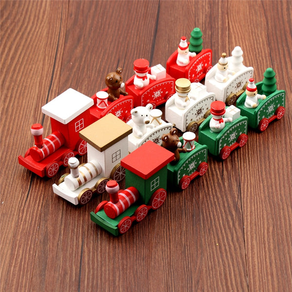 Set de 4 Trenes de Madera Miniatura para Niños